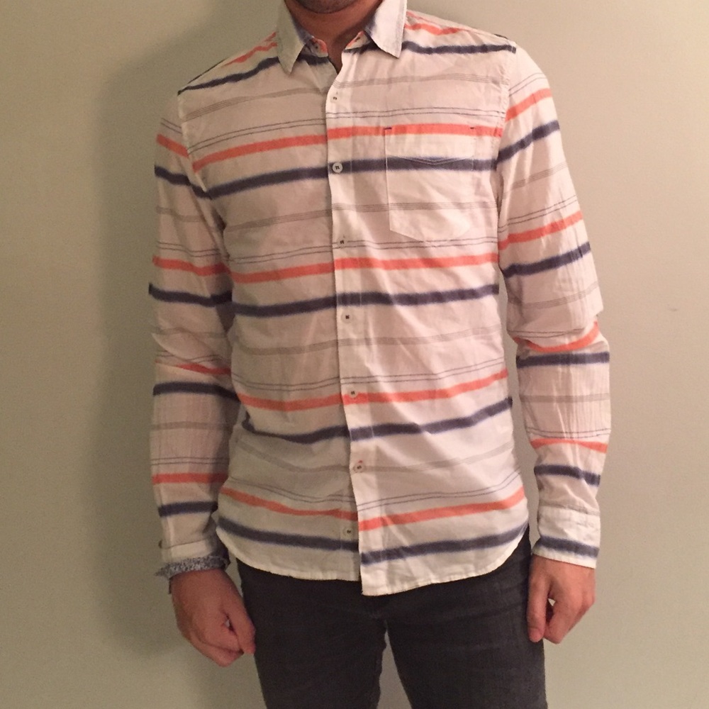 Vintage Red Large Button Down Shirt